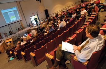 New Mexico legislators meet at the University of New Mexico-Gallup's calvin Hall Auditorium Thursday in Gallup to discuss redistricting. &copy; 2011 Gallup Independent / Adron Gardner 